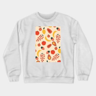 Abstract Summer Fruit Pattern Print II Crewneck Sweatshirt